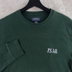 Polo Ralph Lauren Pajama Shirt Mens Size Medium‎ Green Sleepwear Long Sleeve